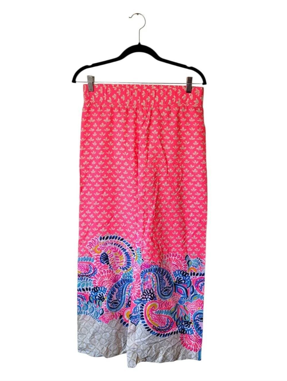 Lily Pulitzer Women's Pink Paisleywide Leg Pants Size XS